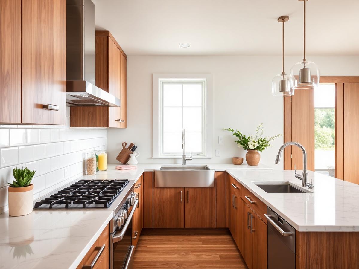 Kitchen remodeling Charlotte with white subway tile backsplash